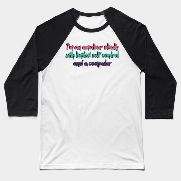 Frankie Bergstein - Amateur Sleuth Baseball T-Shirt by baranskini